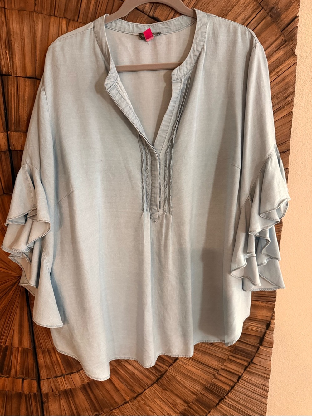 Vince Camuto Plus Size Ruffle Sleeve Top